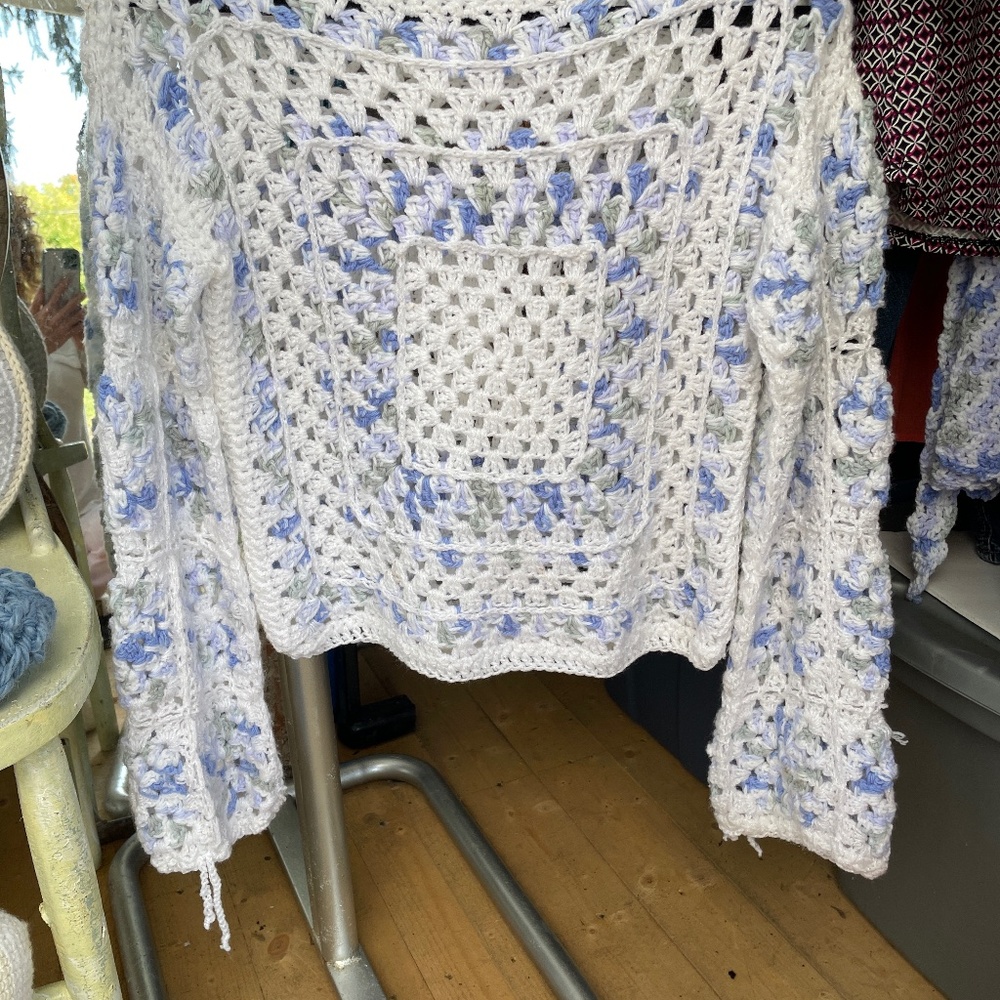 Reversible Hand crocheted fall sweater